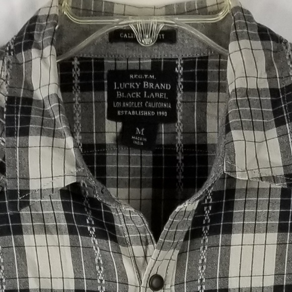 Lucky Brand | Black Label Western Plaid Snap Shirt - Picture 3 of 6